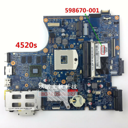 598670-001 Motherboard for HP Probook intel 4520S 4720S H9265-1 48.4GK06.011 Memory Type: See description
